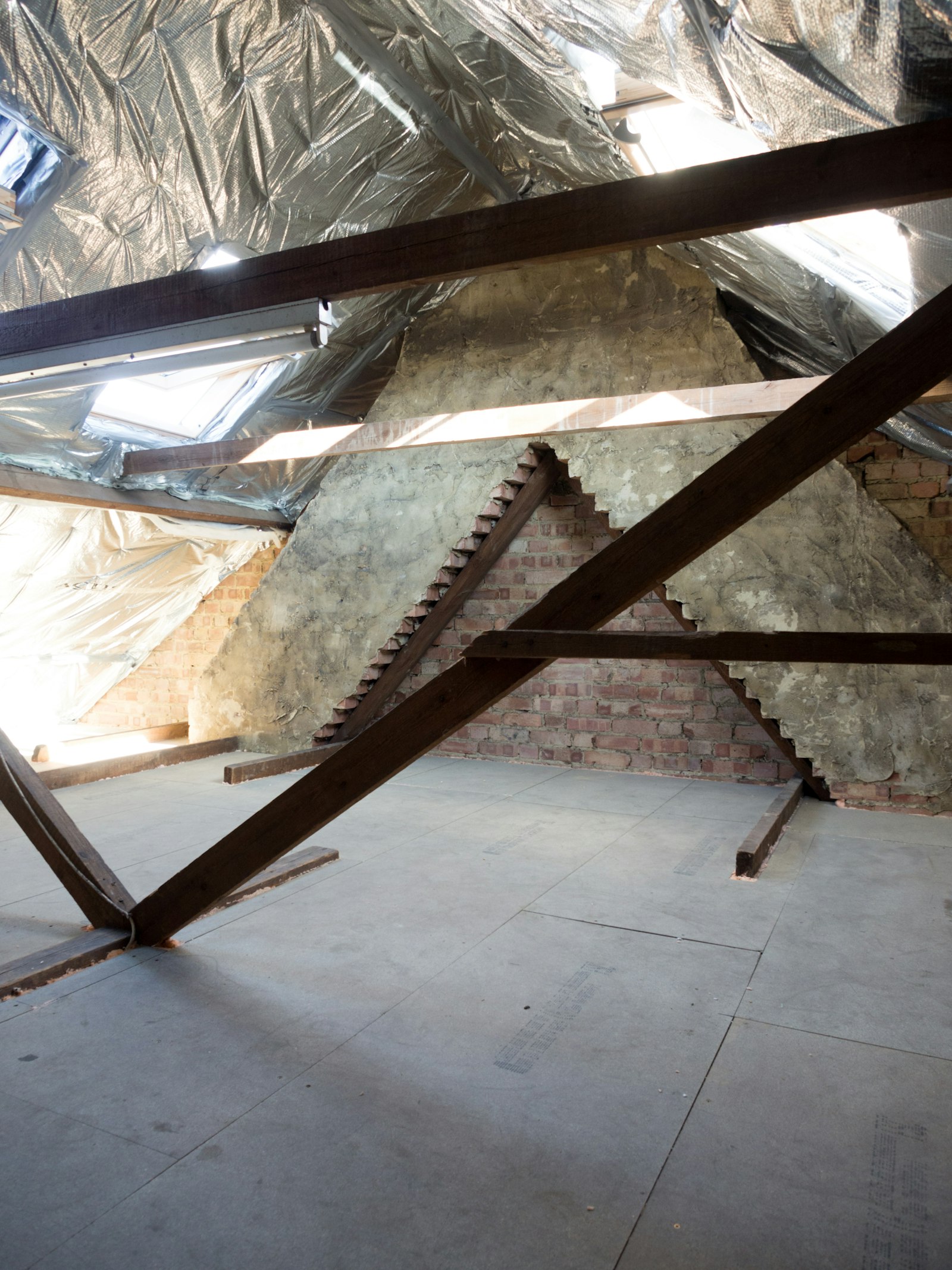 Attic structure reviewed during a home inspection
